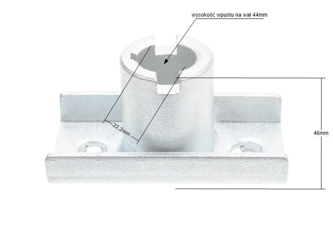 Adapter kosiarki NAC Krysiak Lider Faworyt GYK46 GYK51 wał 22.2mm NZ328