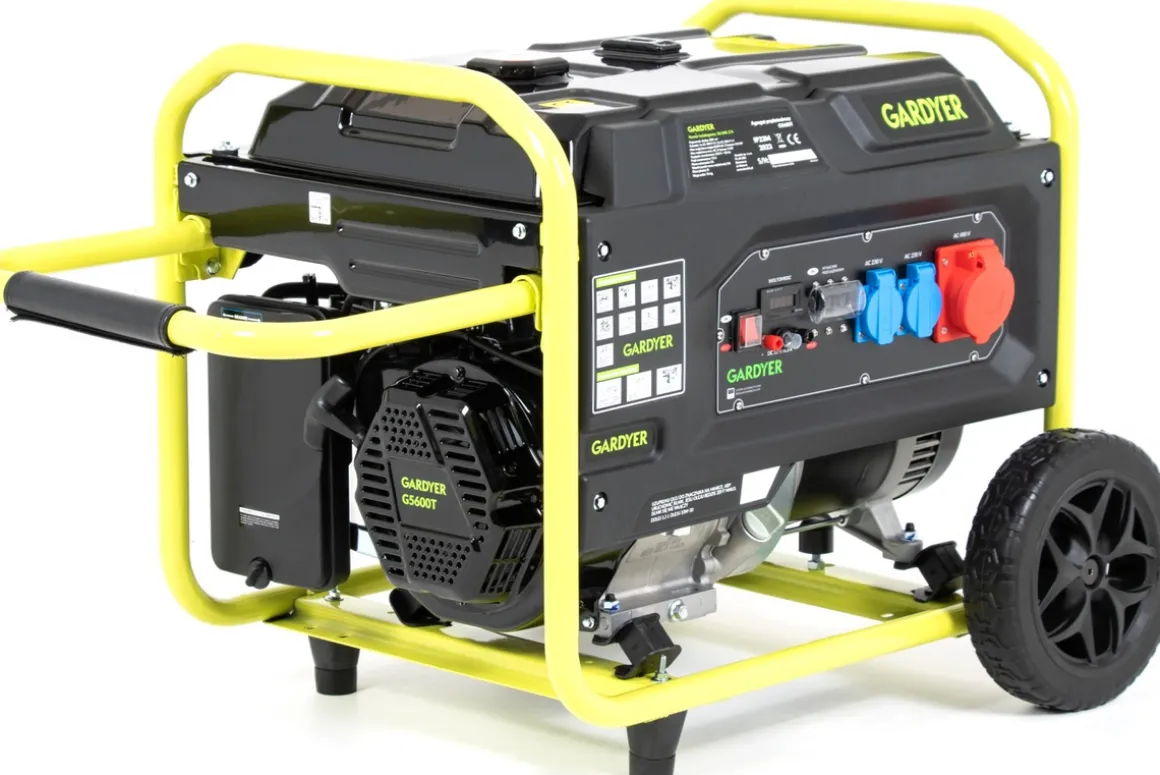 AGREGAT PRĄDOTWÓRCZY GENERATOR PRĄDU TRÓJFAZOWY GARDYER G5600T 5 KW- OFICJALNY DYSTRYBUTOR - AUTORYZOWANY DEALER GARDYER