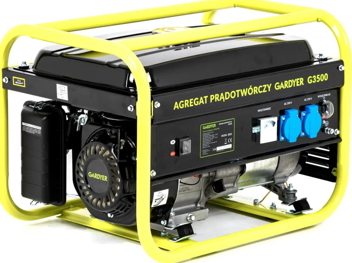 AGREGAT PRĄDOTWÓRCZY GENERATOR PRĄDU JEDNOFAZOWY GARDYER G3500 3.1 kW - OFICJALNY DYSTRYBUTOR - AUTORYZOWANY DEALER GARDYER