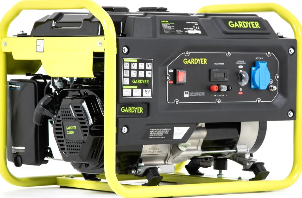AGREGAT PRĄDOTWÓRCZY GENERATOR PRĄDU JEDNOFAZOWY GARDYER G3100 3kW - OFICJALNY DYSTRYBUTOR - AUTORYZOWANY DEALER GARDYER