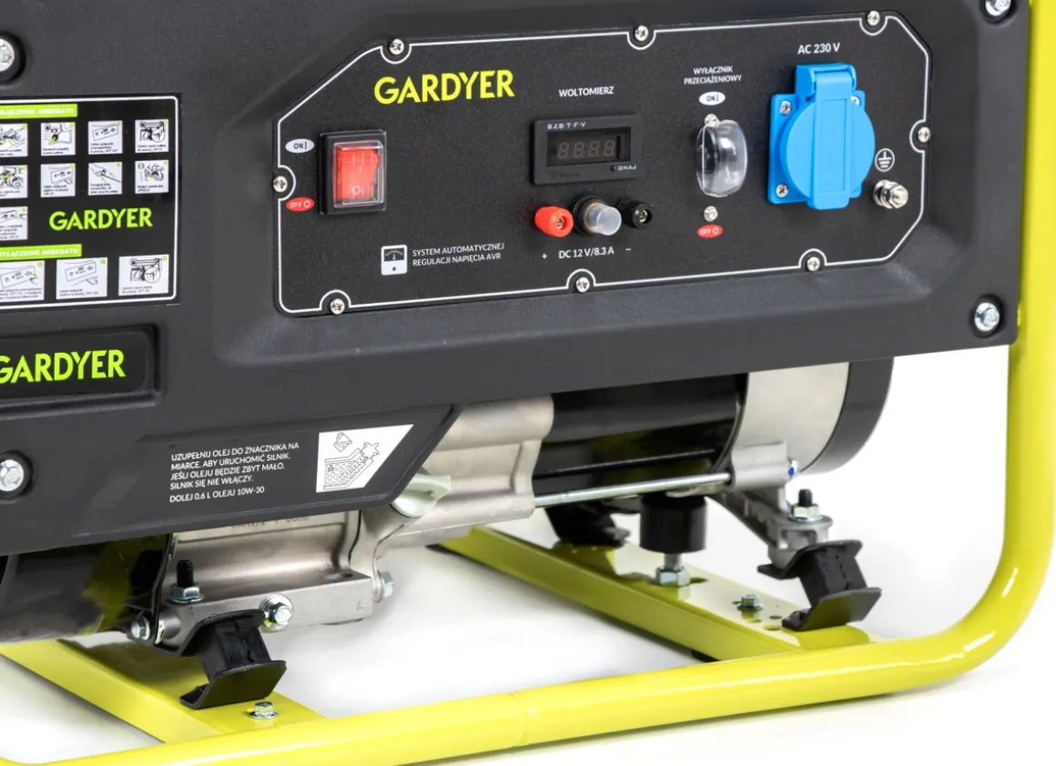 AGREGAT PRĄDOTWÓRCZY GENERATOR PRĄDU JEDNOFAZOWY GARDYER G3100 3kW - OFICJALNY DYSTRYBUTOR - AUTORYZOWANY DEALER GARDYER