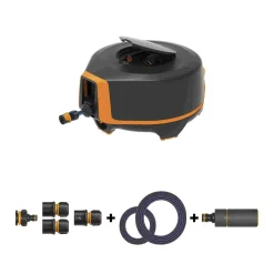 Automatyczny bęben z wężem ogrodowym FISKARS XL 1067549, 25 m, obrotowy 360°
