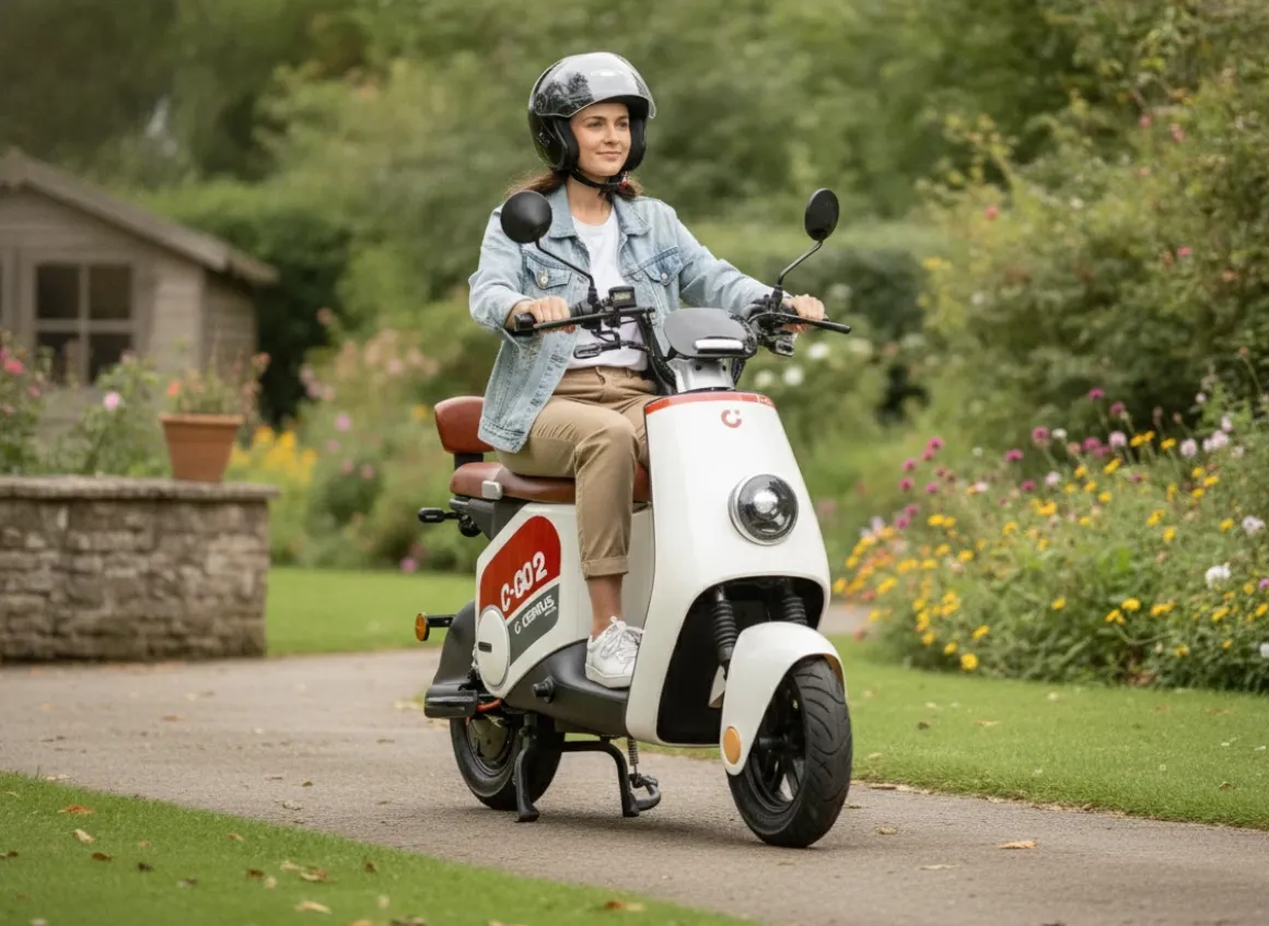 Cedrus by Luyuan C-GO-2W-ZQQ2 skuter elektryczny e-skuter motor akumulatorowy biały