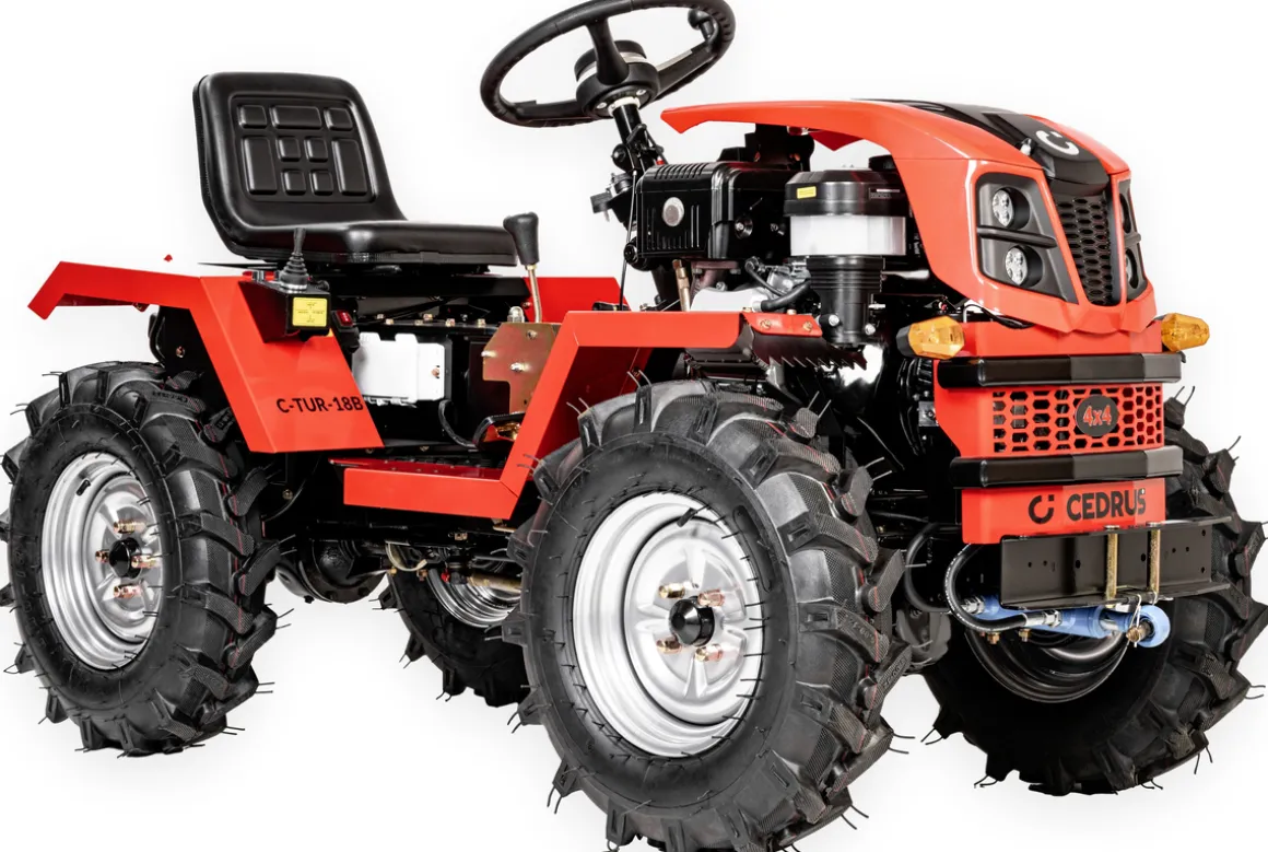 CEDRUS C-TUR 18B 4x4 TRAKTOR TRAKTOREK MINI ROLNICZY SPALINOWY WIELOFUNKCYJNY LONCIN LC192FD 18KM 4x4 - OFICJALNY DYSTRYBUTOR - AUTORYZOWANY DEALER CEDRUS