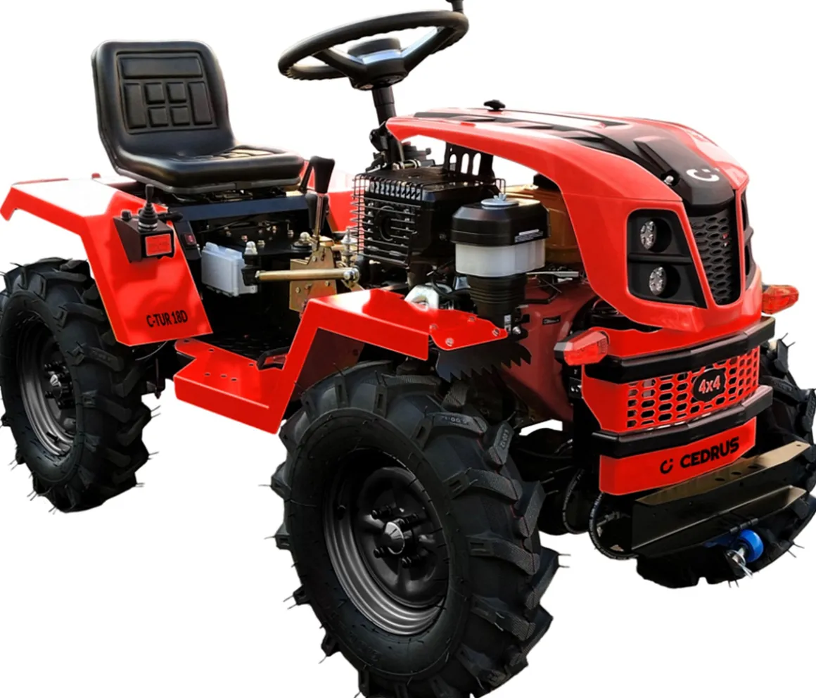 CEDRUS C-TUR 18B 4x4 TRAKTOR TRAKTOREK MINI ROLNICZY SPALINOWY WIELOFUNKCYJNY LONCIN LC192FD 18KM 4x4 - OFICJALNY DYSTRYBUTOR - AUTORYZOWANY DEALER CEDRUS