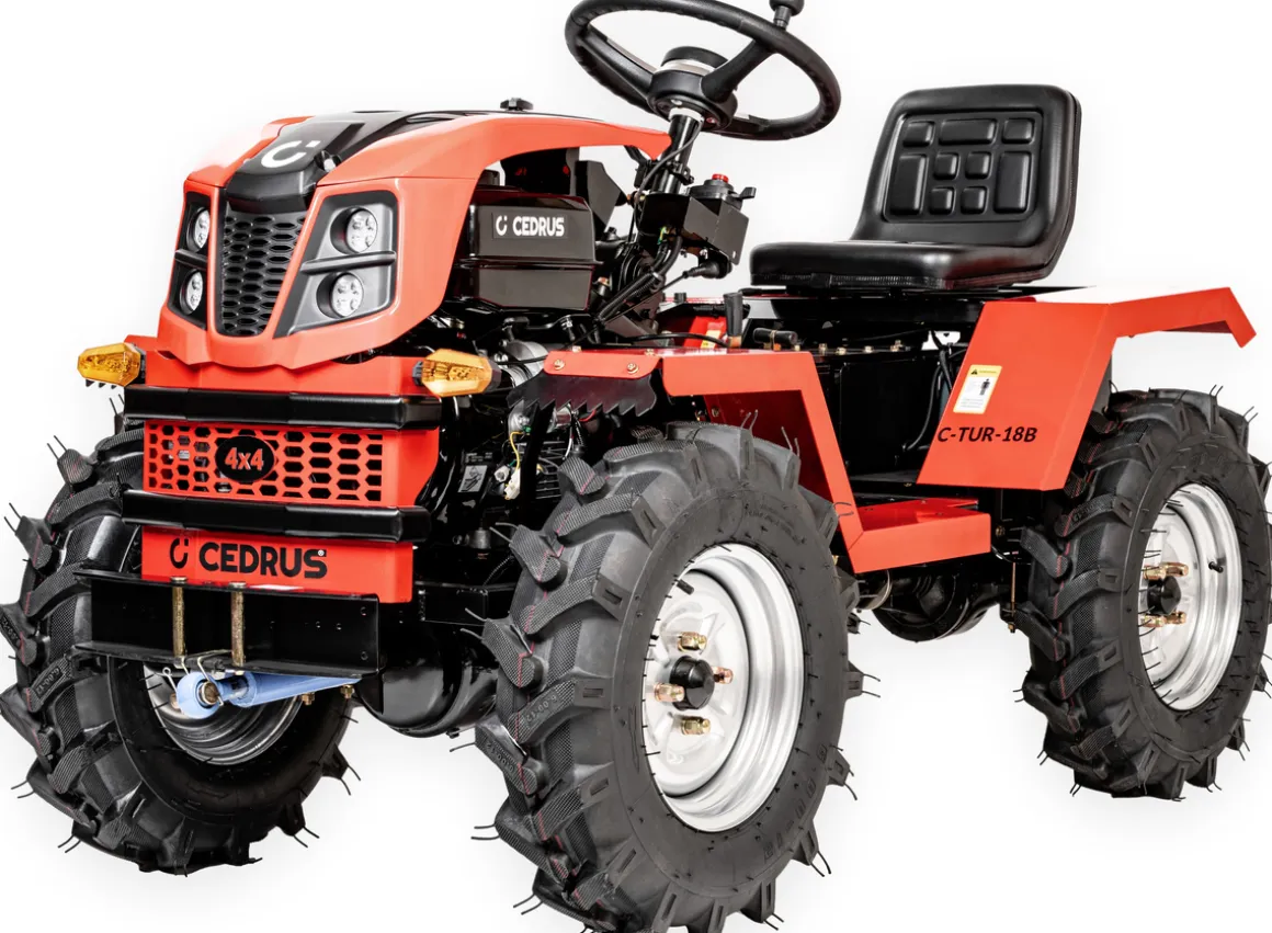 CEDRUS C-TUR 18B 4x4 TRAKTOR TRAKTOREK MINI ROLNICZY SPALINOWY WIELOFUNKCYJNY LONCIN LC192FD 18KM 4x4 - OFICJALNY DYSTRYBUTOR - AUTORYZOWANY DEALER CEDRUS