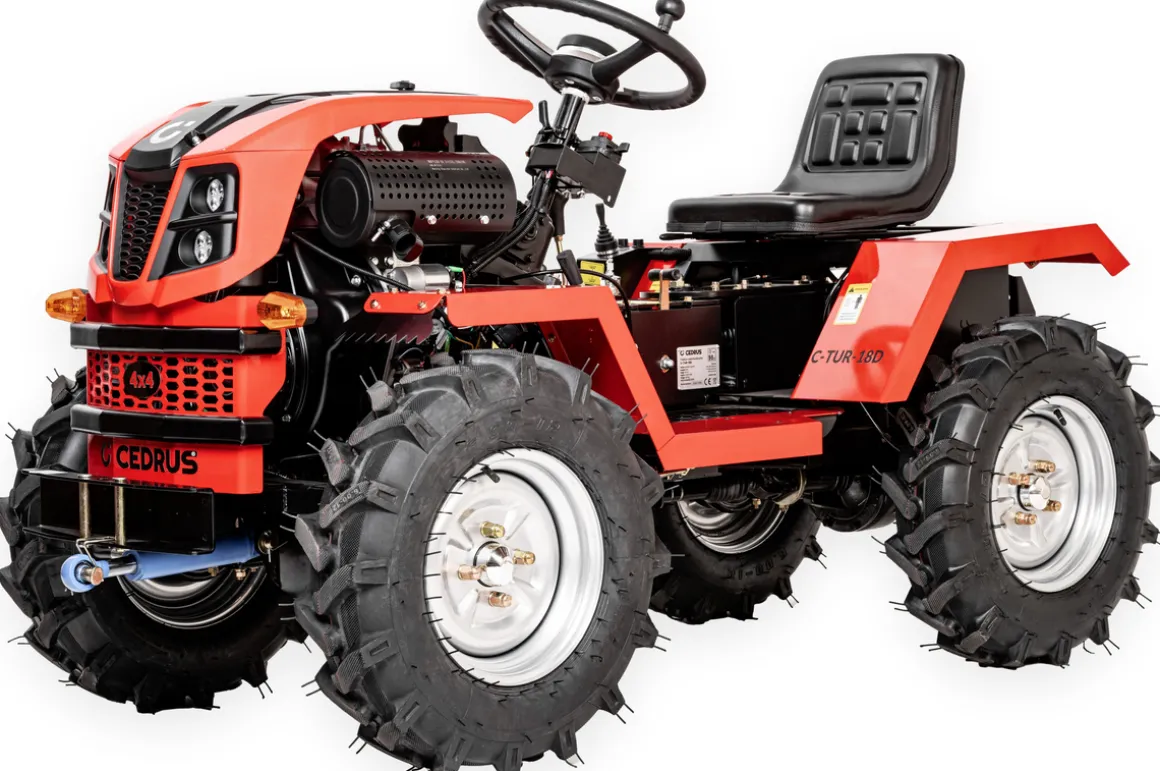 CEDRUS C-TUR 18D 4x4 TRAKTOR TRAKTOREK MINI ROLNICZY SPALINOWY WIELOFUNKCYJNY DIESEL KAMA 195FE 18KM 4x4 - OFICJALNY DYSTRYBUTOR - AUTORYZOWANY DEALER CEDRUS