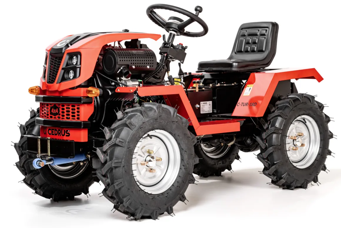 CEDRUS C-TUR 18D 4x4 TRAKTOR TRAKTOREK MINI ROLNICZY SPALINOWY WIELOFUNKCYJNY DIESEL KAMA 195FE 18KM 4x4 - OFICJALNY DYSTRYBUTOR - AUTORYZOWANY DEALER CEDRUS