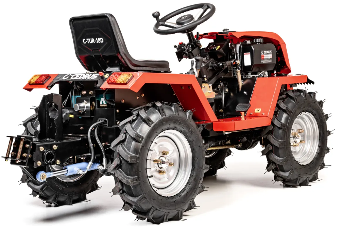 CEDRUS C-TUR 18D 4x4 TRAKTOR TRAKTOREK MINI ROLNICZY SPALINOWY WIELOFUNKCYJNY DIESEL KAMA 195FE 18KM 4x4 - OFICJALNY DYSTRYBUTOR - AUTORYZOWANY DEALER CEDRUS
