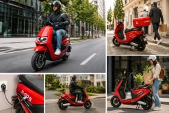 Cedrus Luyuan C-GO-5R-MB5 skuter elektryczny akumulatorowy motorower czerwony