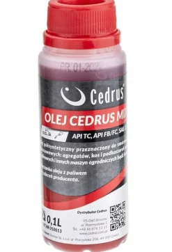 CEDRUS MIX 0.1L 100ML 2-SUW OLEJ SILNIKOWY DO BENZYNY MIESZANKI PALIWOWEJ 050013 do silników dwusuwowych  Kos Pilarek Dmuchaw Podkaszarek Nożyc Sekatorów Opryskiwaczy itp.do silników dwusuwowych