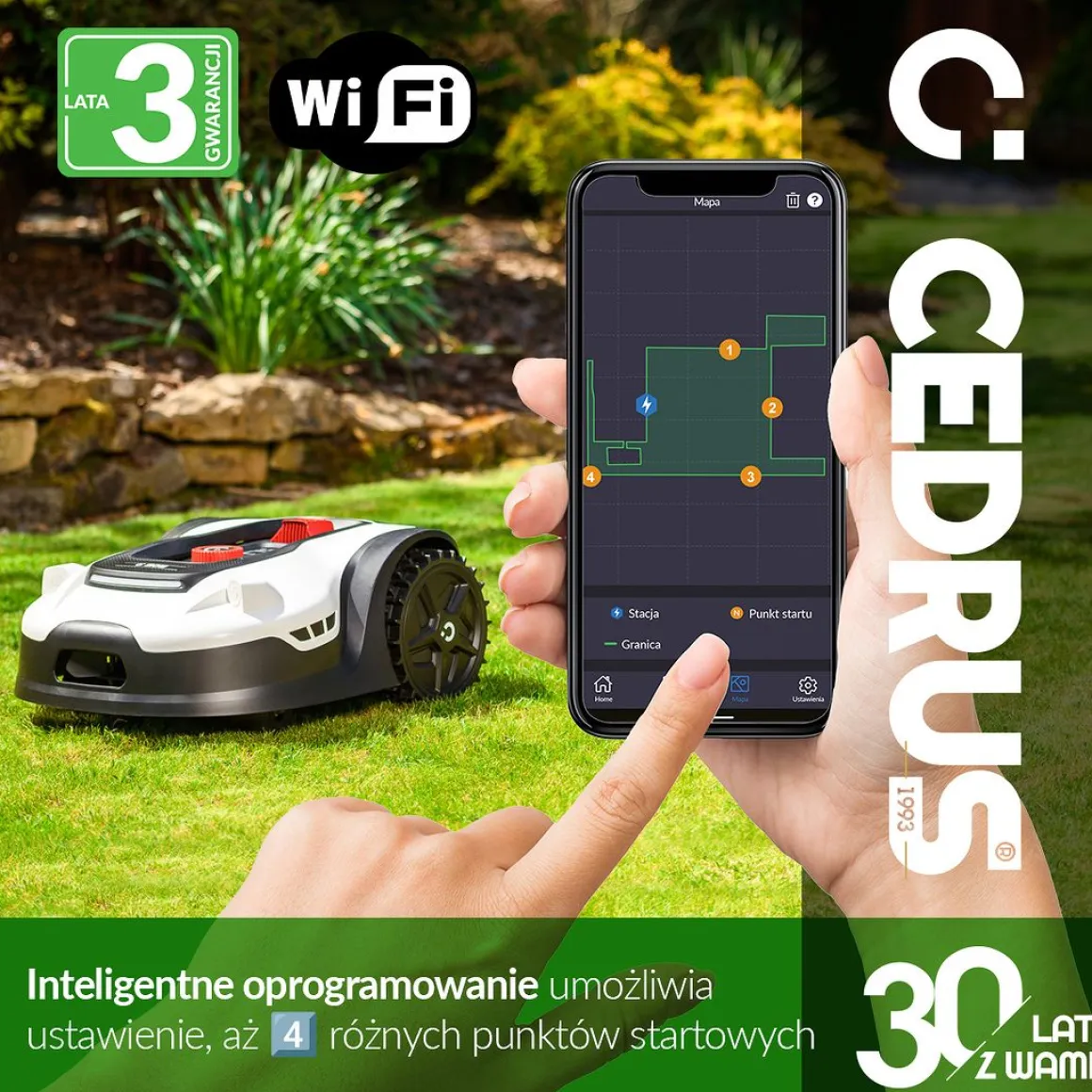 CEDRUS M12+ ROBOT KOSZĄCY KOSIARKA AUTOMATYCZNA DO TRAWY C-MOW 1200m2 - OFICJALNY DYSTRYBUTOR - AUTORYZOWANY DEALER CEDRUS
