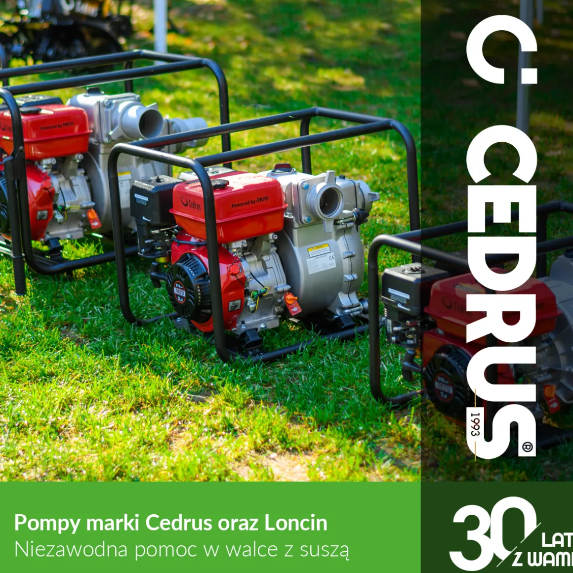 CEDRUS PS100-4 MOTOPOMPA POMPA STRAŻACKA SPALINOWA SZLAMOWA DO WODY BRUDNEJ CZYSTEJ WYSOKOWYDAJNA 4" 13KM 100000 l/h Rato R390 - AUTORYZOWANY DEALER CEDRUS