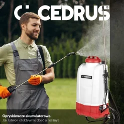 CEDRUS SC15Li ACCU OPRYSKIWACZ AKUMULATOROWY PLECAKOWY CIŚNIENIOWY TŁOKOWY 15L CEDSC15LI 20V POWER+ OFICJALNY DYSTRYBUTOR - AUTORYZOWANY DEALER CEDRUS