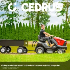 CEDRUS SP22103 PRZYCZEPA PRZYCZEPKA OGRODOWA WOZIDŁO WÓZEK OGRODOWY TRANSPORTOWY DO TRAKTORKA 2-osiowa Udźwig 900kG - EWIMAX - OFICJALNY DYSTRYBUTOR - AUTORYZOWANY DEALER CEDRUS