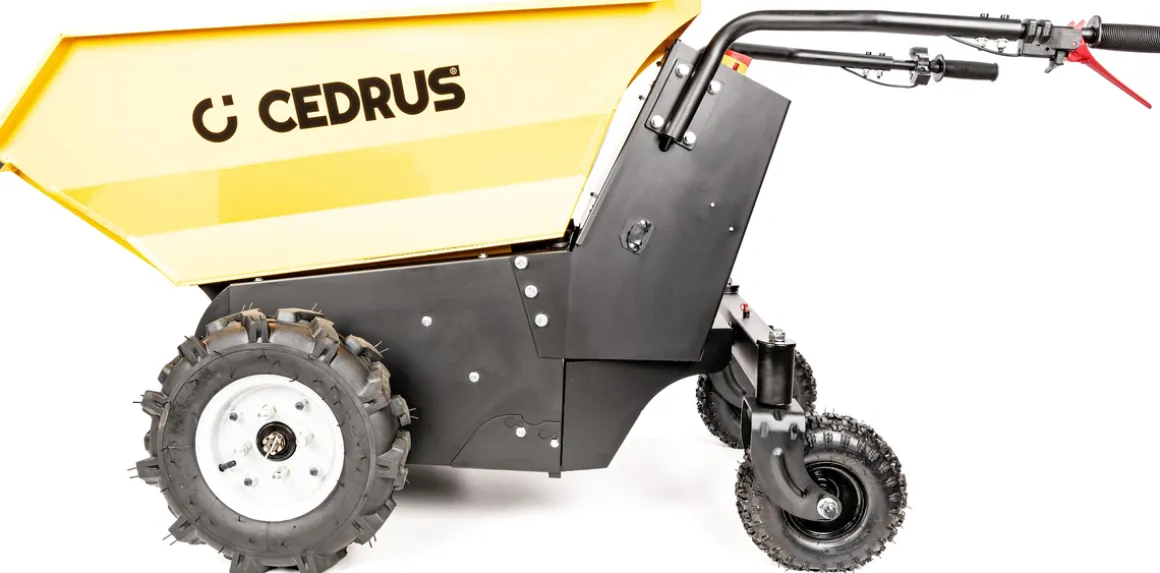 CEDRUS TA500 WOZIDŁO TRANSPORTER AKUMULATOROWY BUDOWLANY OGRODOWY TACZKA WYWROTKA 48V 20AH 1000W - OFICJALNY DYSTRYBUTOR - AUTORYZOWANY DEALER CEDRUS