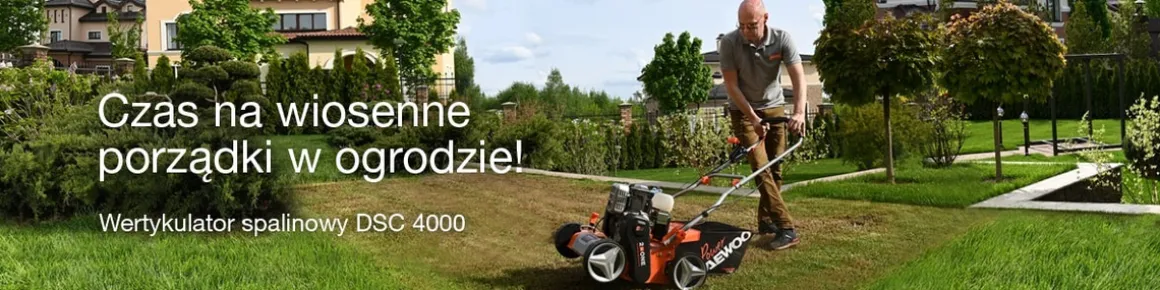 DAEWOO DSC 4000 WERTYKULATOR SPALINOWY DO TRAWY AREATOR 2w1 + 2 WAŁKI METALOWA OBUDOWA - OFICJALNY DYSTRYBUTOR - AUTORYZOWANY DEALER DAEWOO