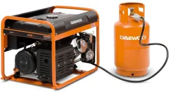 DAEWOO GDA 3500 DFE AGREGAT GENERATOR PRĄDOTWÓRCZY LPG / BENZYNA 2x16A, MOC 3,5kW - OFICJALNY DYSTRYBUTOR - AUTORYZOWANY DEALER DAEWOO