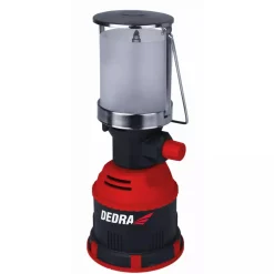 DEDRA 31A005 Lampa turystyczna gazowa z zapłonem PIEZO 80W, latarnia kempingowa biwakowa