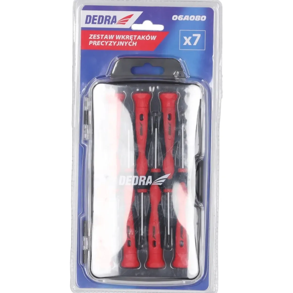 DEDRA 06A080 Zestaw wkrętaków precyzyjnych 7 szt. CrV SL/PH magnetyczne śrubokręty