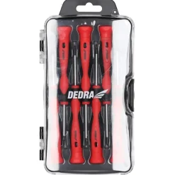 DEDRA 06A080 Zestaw wkrętaków precyzyjnych 7 szt. CrV SL/PH magnetyczne śrubokręty