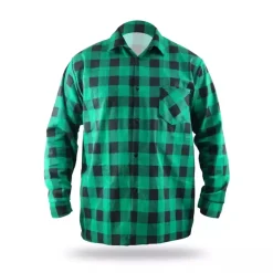 DEDRA BH51F4-M Koszula flanelowa robocza męska zielona M, 100% bawełna 170 g/m²