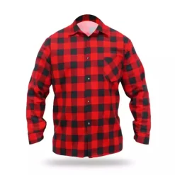 DEDRA BH51F1-XL Koszula flanelowa męska czerwona XL 100% bawełna robocza BHP