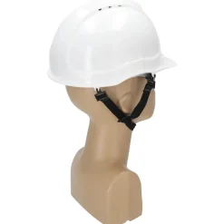 DEDRA BH1087 Kask ochronny biały budowlany BHP z paskiem 4-punktowym, hełm roboczy