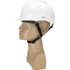 DEDRA BH1087 Kask ochronny biały budowlany BHP z paskiem 4-punktowym, hełm roboczy