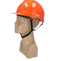 DEDRA BH1089 Kask ochronny pomarańczowy hełm budowlany BHP z 4-punktowym paskiem