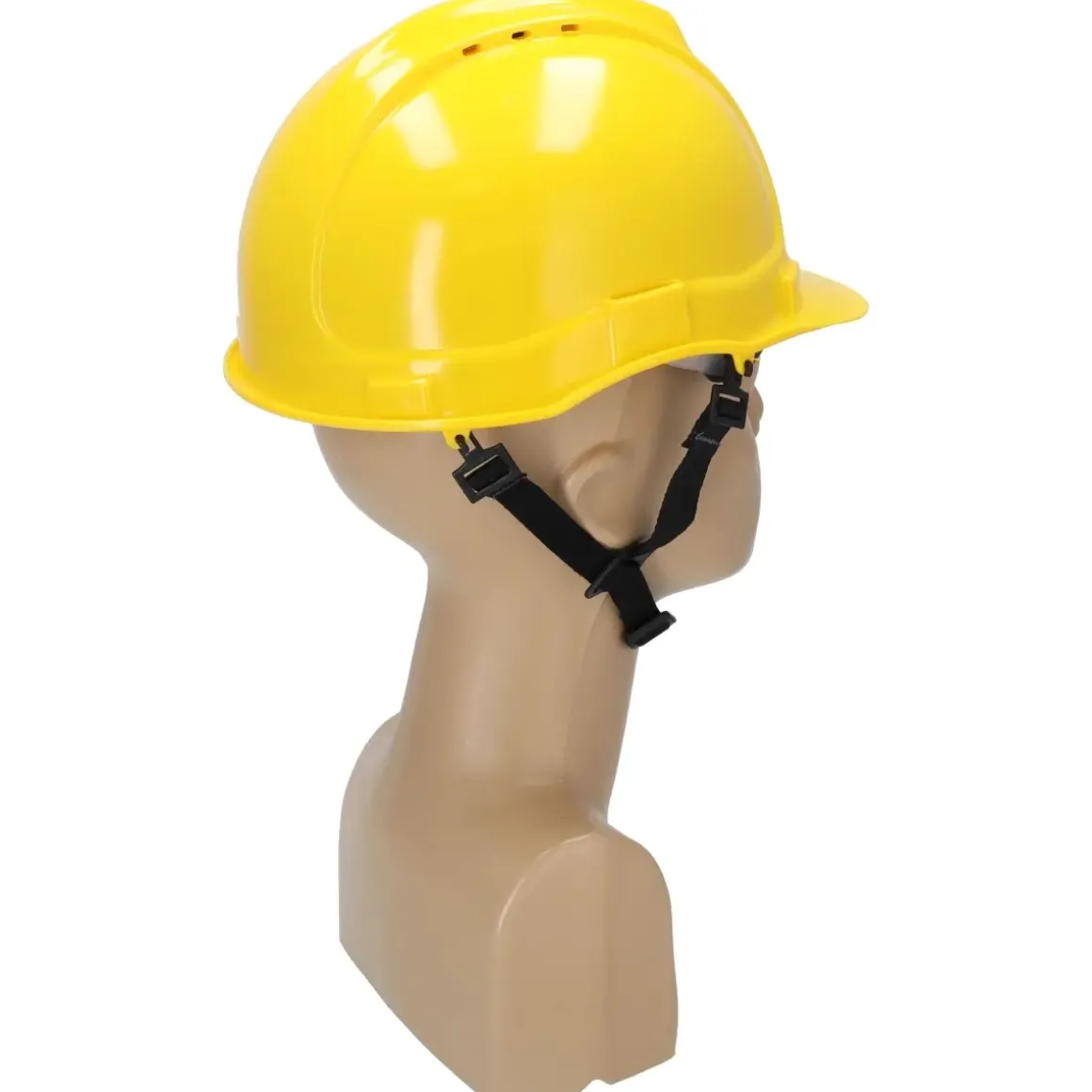 DEDRA BH1084 Kask ochronny żółty hełm budowlany BHP PE pasek podbródkowy