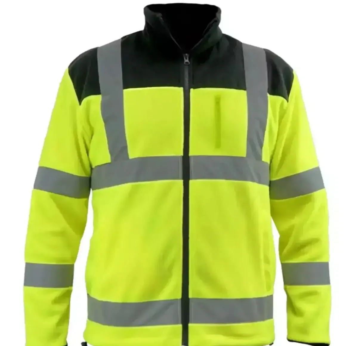 DEDRA BH80P3-S bluza polarowa odblaskowa BHP, polar roboczy 280 g/m² żółto-czarny S