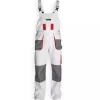 DEDRA BH4SO-XXL Spodnie ochronne ogrodniczki robocze białe XXL/58 White Line 190g/m²