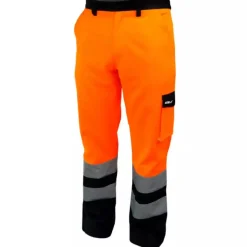 DEDRA BH81SP2-LD Spodnie ochronne odblaskowe robocze BHP hi-vis pomarańczowe LD/54