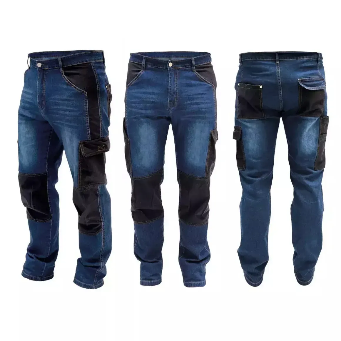 DEDRA BH45SP-S Spodnie jeans robocze, dżinsy z denimu 280 g/m², rozmiar S