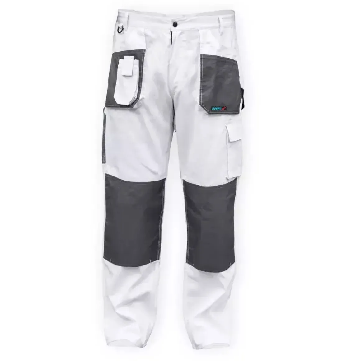 DEDRA BH4SP-S Spodnie ochronne robocze białe S/48 White Line 190g/m² malarskie tynkarskie