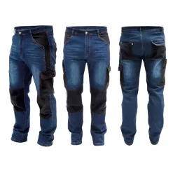 DEDRA BH45SP-XXL Spodnie jeans robocze dżinsy denim męskie 280g/m² XXL