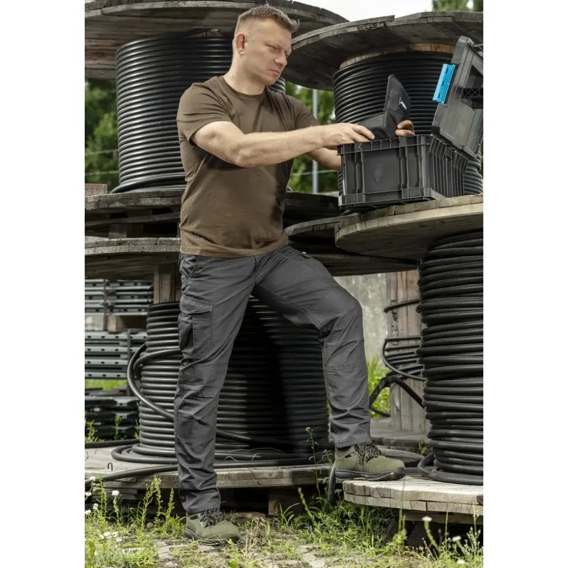 DEDRA BH31SP-XXL Spodnie robocze bojówki cargo ripstop XXL/58 220 g/m²