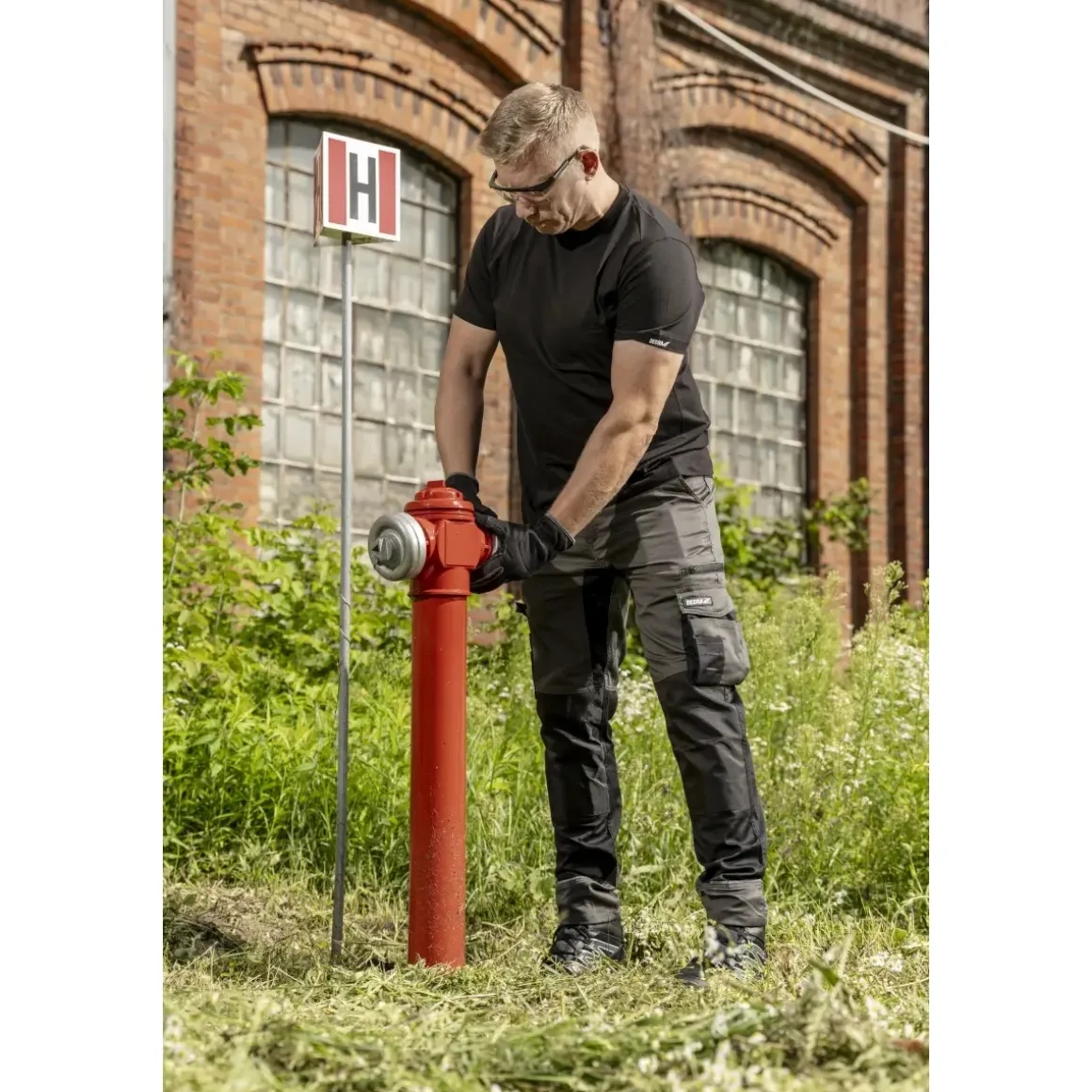 DEDRA BH54SP-XXL spodnie robocze BHP monterskie ochronne z elastanem XXL/58 szare 240g/m2