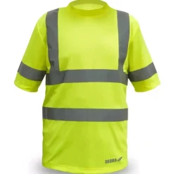 DEDRA BH81T1-XXXL koszulka męska T-shirt odblaskowa żółta XXXL BHP ostrzegawcza odzież robocza