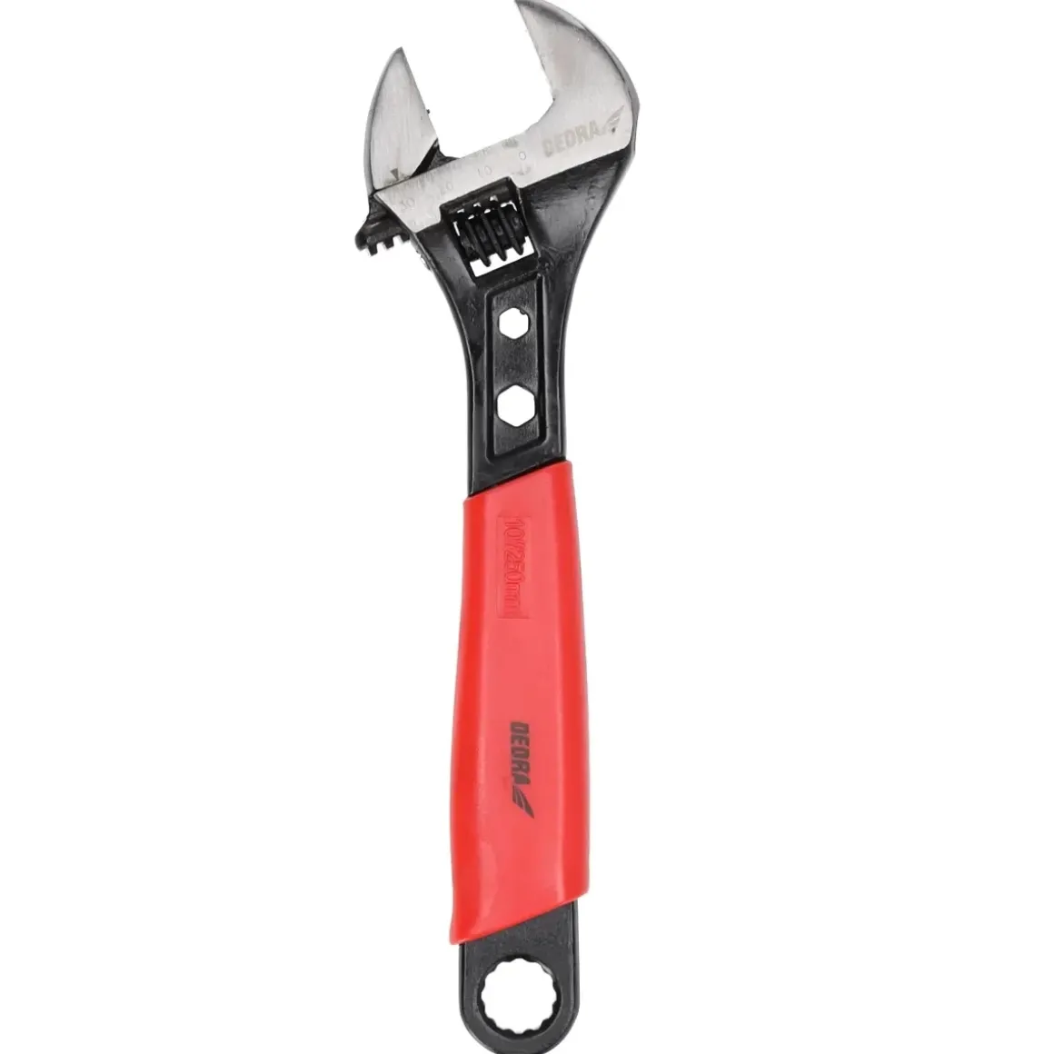 DEDRA 12B225 Klucz nastawny francuski 250 mm 0-28 mm, HCS, gumowany uchwyt
