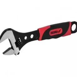 Dedra 12B130 Klucz nastawny krótki 300mm 0-34mm francuski szwed CrV uchwyt gumowany