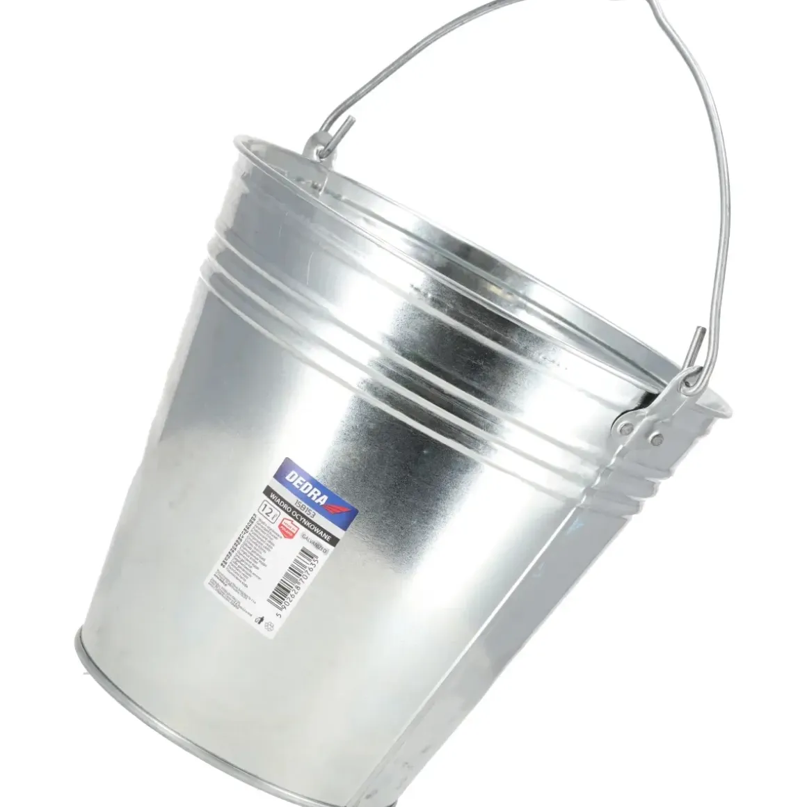 DEDRA 15B153 Wiadro ocynkowane 12L wiaderko metalowe gospodarcze budowlane ogrodowe z uchwytem