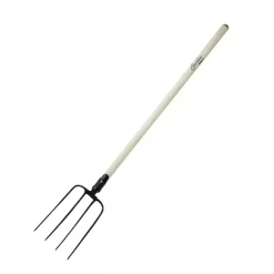 DEDRA 80C016 Widły 4-zębne ogrodowe gospodarcze, trzonek drewniany 130 cm do obornika