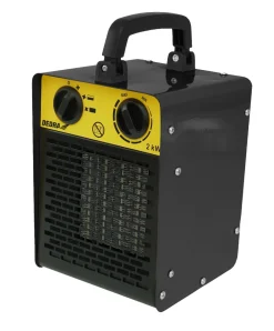 DEDRA DED9930C1 Nagrzewnica elektryczna PTC 2kW, termowentylator ceramiczny kwadratowy czarny