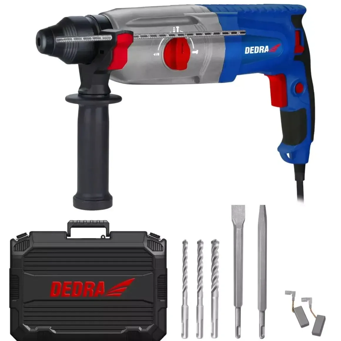 DEDRA DED7852 Młotowiertarka SDS+ 1050W 3,6J młot udarowy, wiertarka z walizką