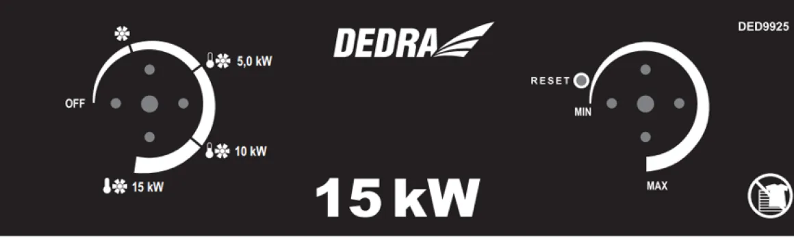 DEDRA DED9925 NAGRZEWNICA ELEKTRYCZNA PIEC DMUCHAWA TERMOSTAT FUNKCJA WENTYLATORA 15kw EWIMAX - OFICJALNY DYSTRYBUTOR - AUTORYZOWANY DEALER DEDRA