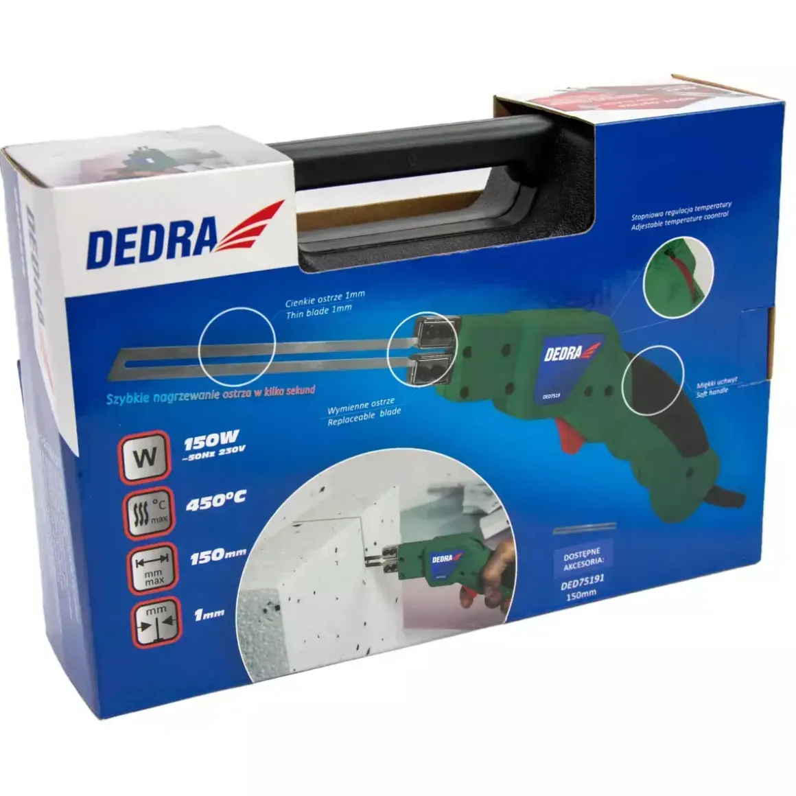 DEDRA DED7519 Nóż termiczny do styropianu EPS, wycinarka/przecinarka 150W