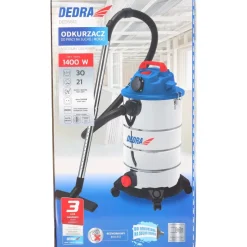 DEDRA DED6612 Odkurzacz warsztatowy przemysłowy 1400W 30L sucho/mokro rura metal teleskop