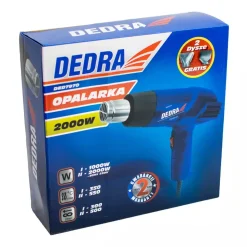 DEDRA DED7970 Opalarka 1000/2000W 350-550°C 300-500 l/min pistolet hot air gun